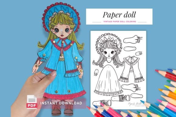 Download Children Paper Doll Coloring Pages - Premium Resources