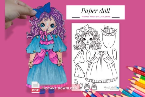 Download Children Paper Doll Coloring Pages - Premium Resources
