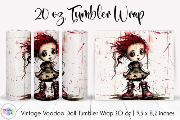 Download Halloween Vintage Doll Tumbler Design - Vintage doll Collection
