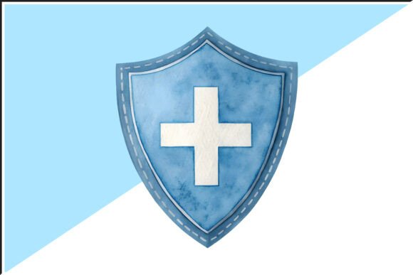 Download Blue Shield with White Cross PNG - Premium Resources