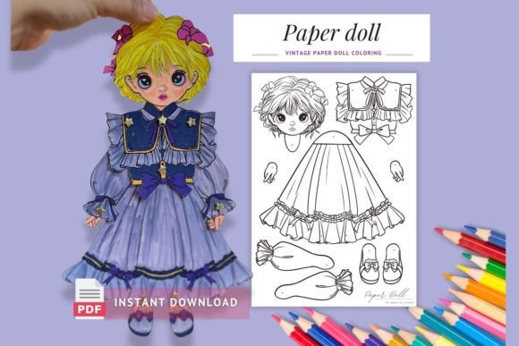 Download Children Paper Doll Coloring Pages - Premium Resources