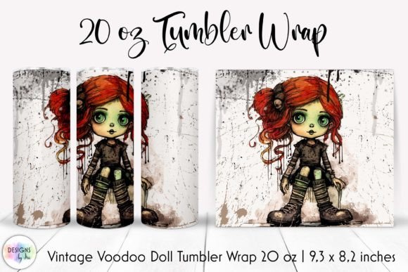 Download Halloween Vintage Doll Tumbler Wrap PNG - Vintage doll Collection